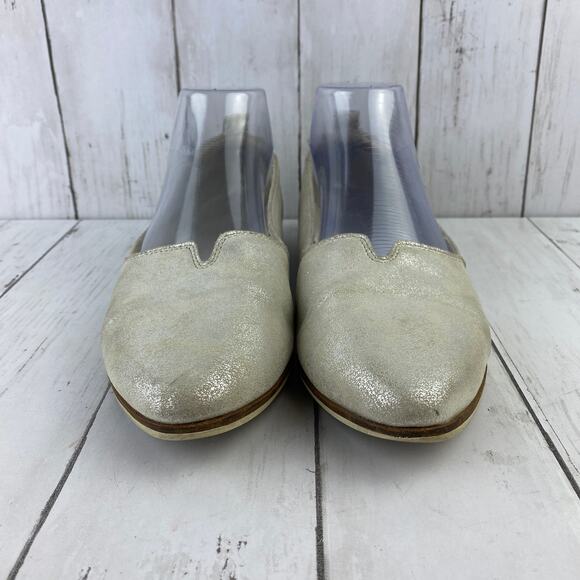 Bussola Metal Washed Vapor Cannes Canta Slip On Flats Size 7.5 EU 38 - Picture 2 of 16